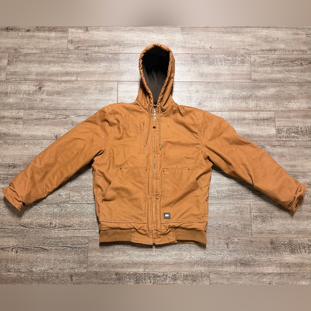LIKE NEW Brown Polar King Hooded Work Jacket
